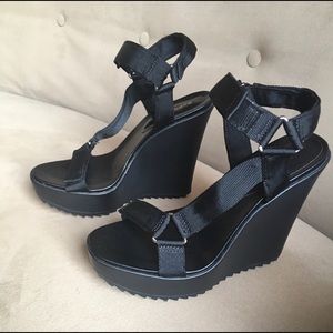 BCBGeneration Casper Platform Wedge Sandals